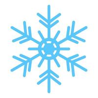 Winter Blue Freeze Snowflake Thick Line Icon vector