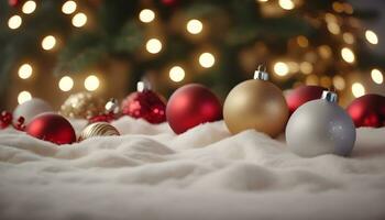 ai generado Navidad antecedentes con decoraciones para Navidad composición ai generado foto