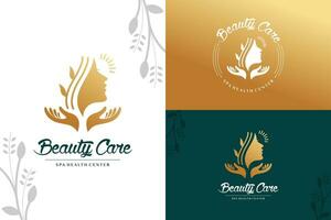 Beauty care design icon template with creative element concept idea. A professional design for many kinds of business. All elements are fully vector and can be used for both print and web.