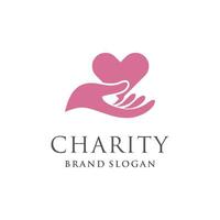 Charity design icon template with creative element concept idea. A professional design for many kinds of business. All elements are fully vector and can be used for both print and web.