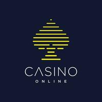 Casino online design icon template with creative element concept idea. A professional design for many kinds of business. All elements are fully vector and can be used for both print and web.