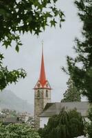 weggis Suiza Iglesia campanario foto