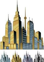 City Art Deco on White vector