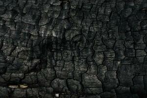 Details on the surface of charcoal. photo