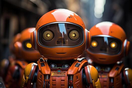 AI generated Robotic oversight smart city efficiency and sustainability management, futurism image photo