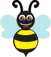 The happy bee vector or color illustration