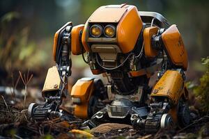 AI generated Marine conservation through robotics cleaning our seas, futurism image photo