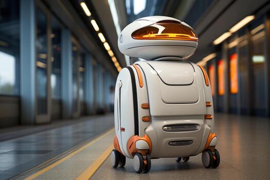 ai generado virtual viaje compañeros robótico guías a nuevo mundos, futurismo imagen foto