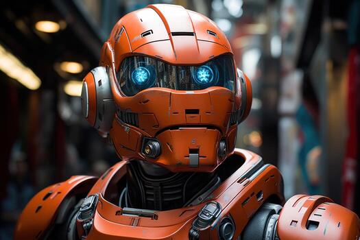 AI generated A park where robots operate rides and attractions providing visitors with a futuristic and entertaining experience, futurism image photo