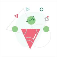 Geometric shapes, triangles, circles. Vector illustration for your design