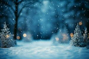 ai generado encantador nieve fondos de pantalla un Perfecto fondo para Navidad y nuevo año celebraciones ai generado foto