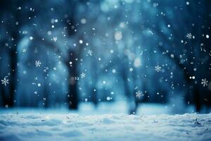 AI generated Enchanting snow wallpapers a perfect backdrop for Christmas and New Year celebrations AI Generated photo