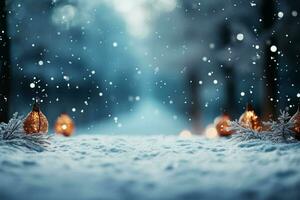 AI generated Enchanting snow wallpapers a perfect backdrop for Christmas and New Year celebrations AI Generated photo