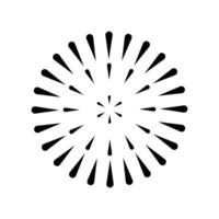 fireworks icon, happy new year vector, isolated on white background with black fill style. vector