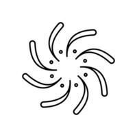 fireworks icon, happy new year vector, isolated on white background with line style vector