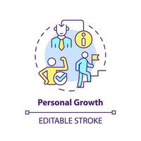 2D editable multicolor icon personal growth concept, isolated vector, mindful entrepreneurship thin line illustration. vector