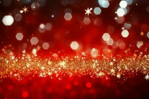 AI generated Festive red Christmas background evoking warmth and holiday cheer AI Generated photo