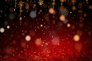 AI generated Festive red Christmas background evoking warmth and holiday cheer AI Generated photo