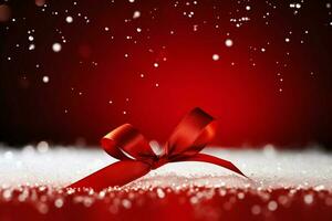 AI generated Festive red Christmas background evoking warmth and holiday cheer AI Generated photo