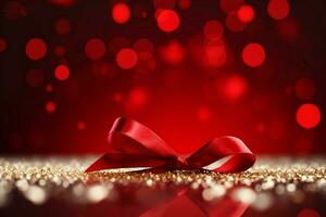 AI generated Festive red Christmas background evoking warmth and holiday cheer AI Generated photo