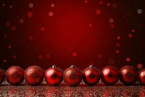 AI generated Festive red Christmas background evoking warmth and holiday cheer AI Generated photo