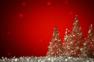 AI generated Festive red Christmas background evoking warmth and holiday cheer AI Generated photo