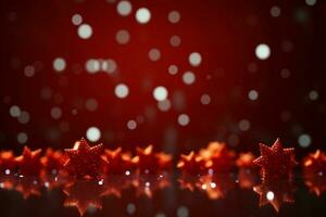 ai generado festivo rojo Navidad antecedentes evocando calor y fiesta animar ai generado foto