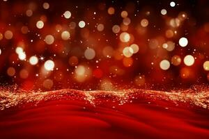 AI generated Festive red Christmas background evoking warmth and holiday cheer AI Generated photo