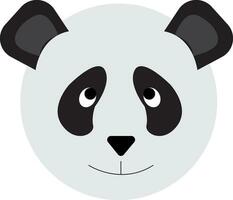 Face of a cute panda vector or color illustration