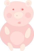 A cute piglet toy vector or color illustration