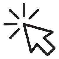 Cursor line icon. Vector symbols in trendy flat style on white background. Click the arrow. eps 10. vector