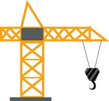 An industrial crane machine vector or color illustration