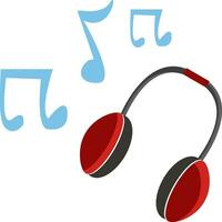 A wireless headphone set vector or color illustration