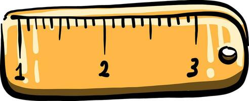 Yellow ruler, illustration, vector on white background