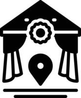 solid icon for venues vector