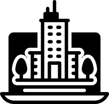 solid icon for enterprise vector