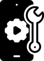 sólido icono para preparar vector