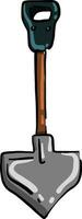 Small shovel, illustration, vector on white background