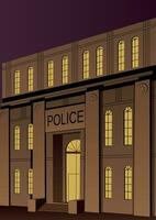 Police Station Art Deco vector