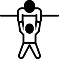 solid icon for supported vector