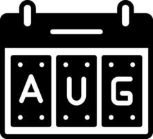 solid icon for august vector