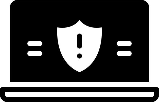 sólido icono para antivirus vector