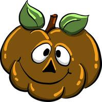 Weird pumpkin, illustration, vector on white background