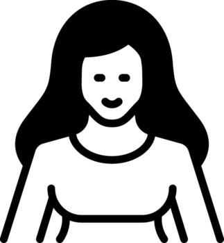 solid icon for blonde vector