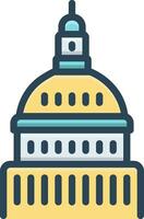 color icon for capitol vector