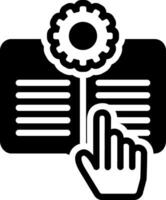 sólido icono para manuales vector