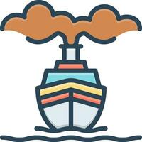 color icon for ships vector