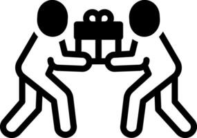 solid icon for give vector