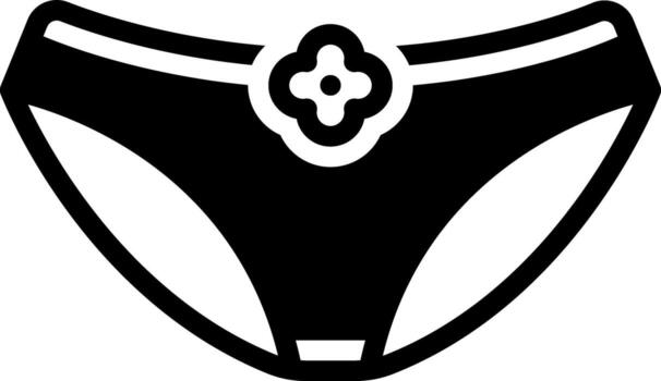 solid icon for thong vector
