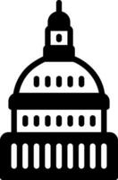 solid icon for capitol vector